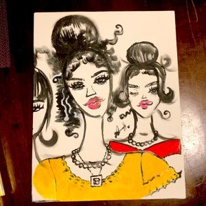 Original piece called (Classic beauty) Canvas. Acrylic painting.